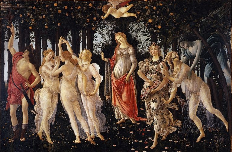 the Botticelli Primavera painting known to symbolize Spring